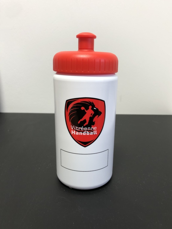 Gourde La Vitréenne Handball avec Logo et encart  Prénom  personnalisable