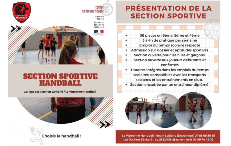 Ouverture des candidatures pour la section sportive